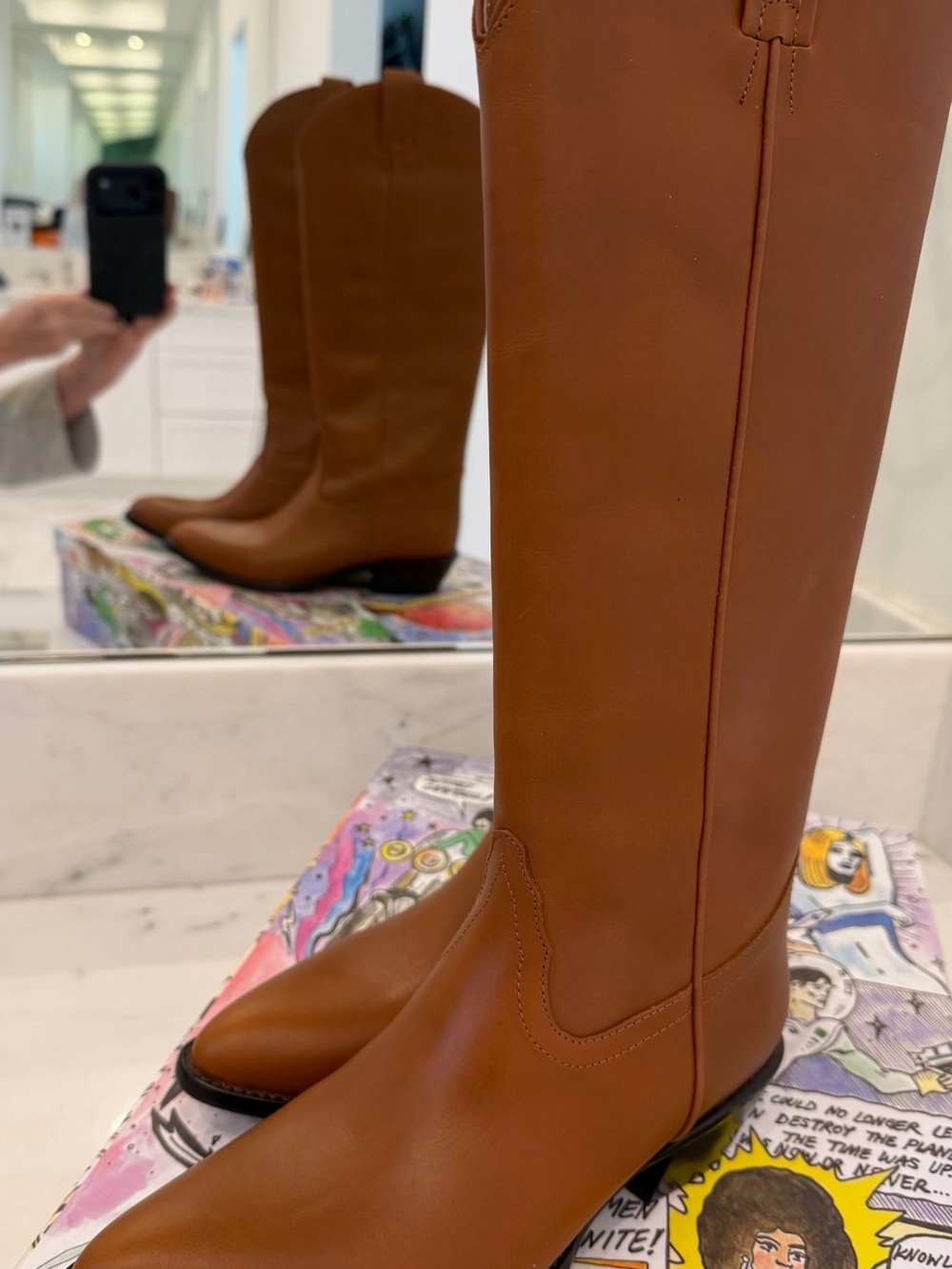NEW Anthropologie Jeffrey Campbell Andouille Western Boots Size 7 - Picture 2 of 7